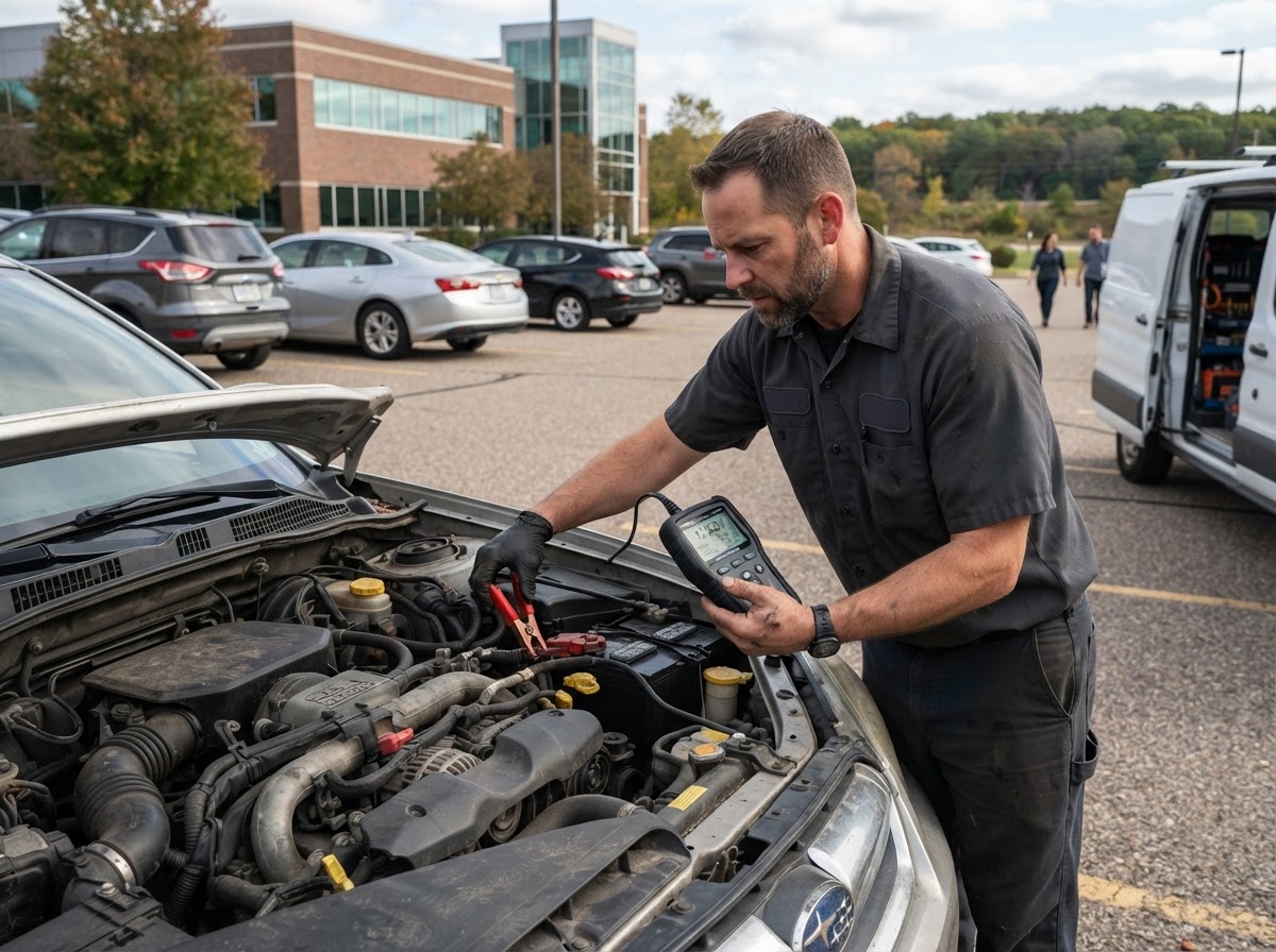 Mobile battery and no-start service in Hudsonville Michigan.