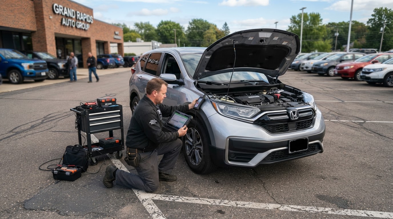 Mobile pre-purchase car inspection in Grand Rapids MI.