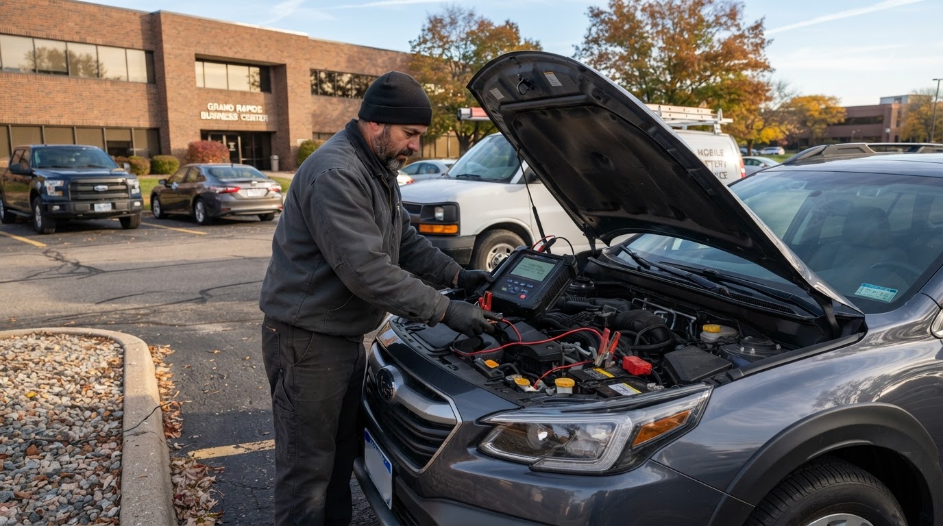 Mobile battery and charging system service in Grand Rapids Michigan.