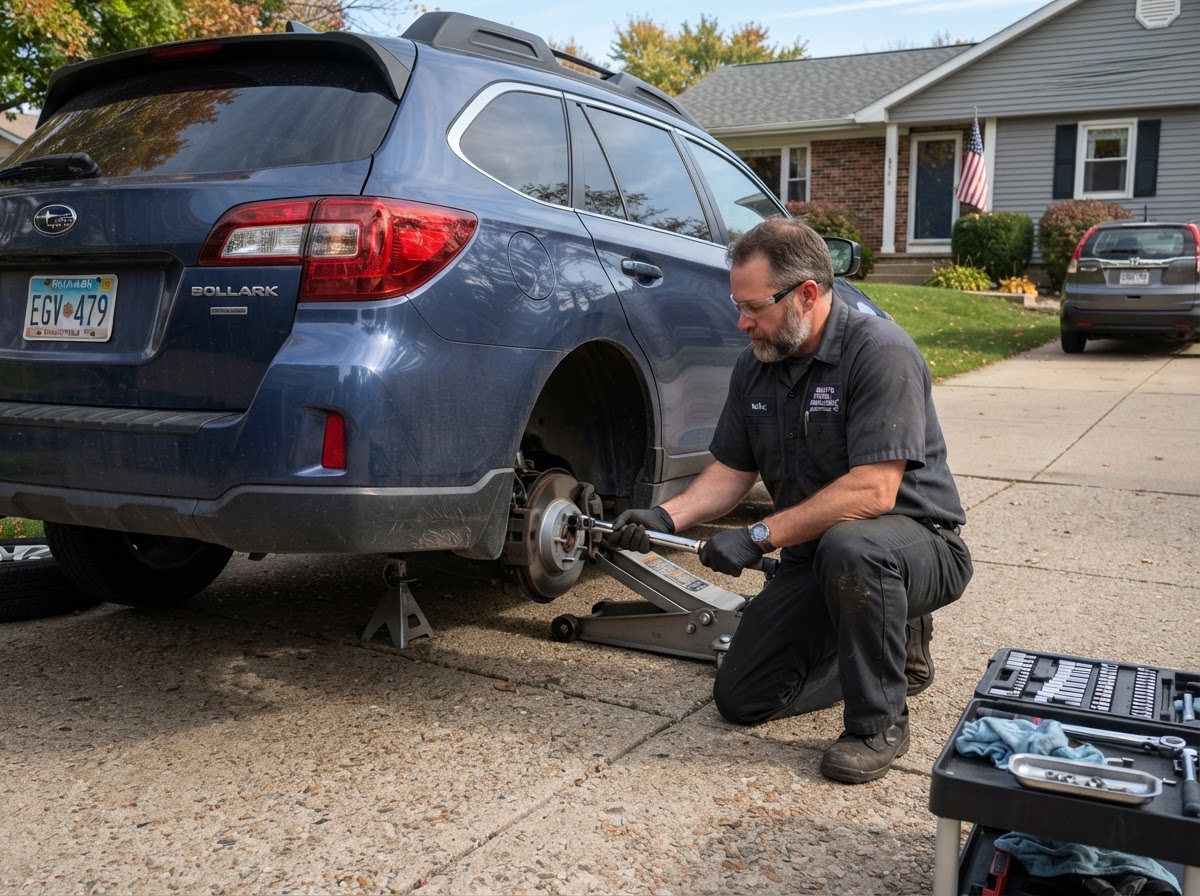 Mobile brake service verification in Grandville MI.
