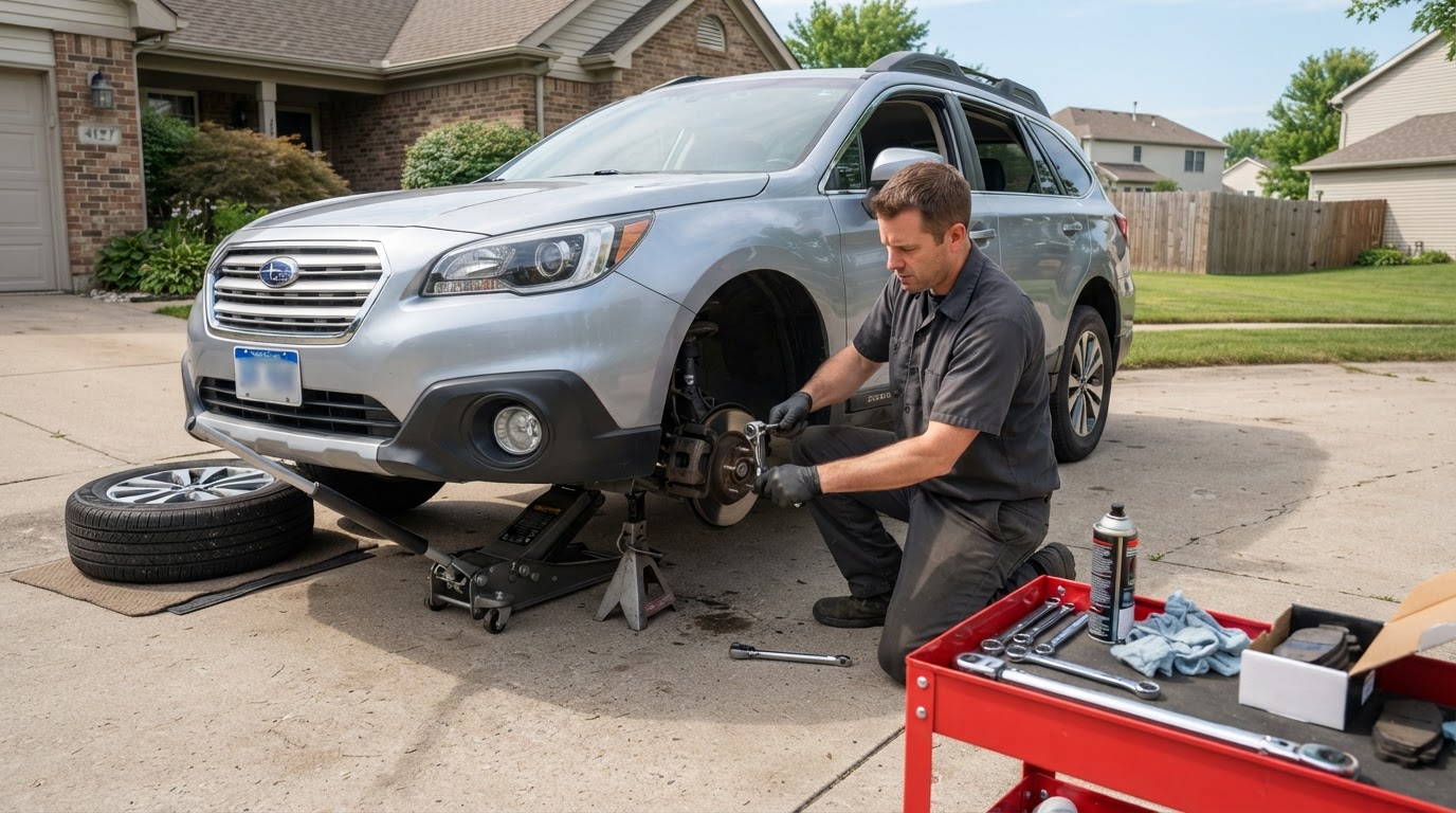 Mobile brake inspection and repair in Wyoming MI.