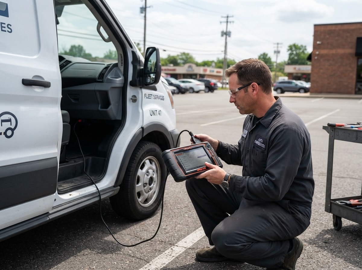 Mobile fleet vehicle diagnostics in Walker MI.