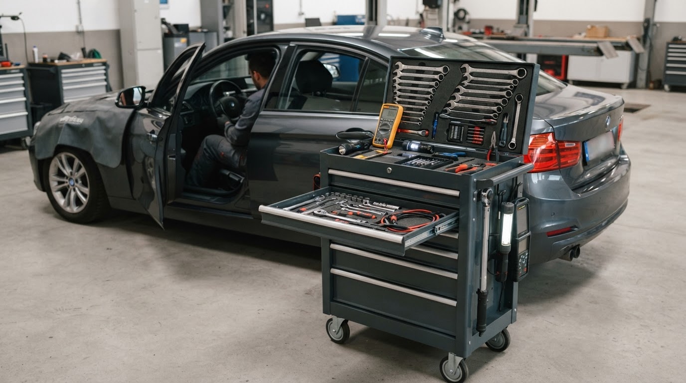 Mobile mechanic tools prepared for vehicle service in Walker MI.