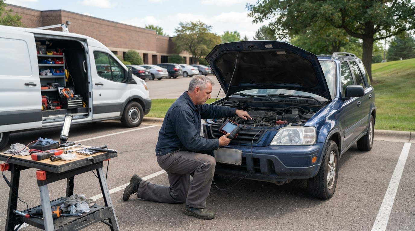 Roadside mobile mechanic assistance in Comstock Park Michigan.
