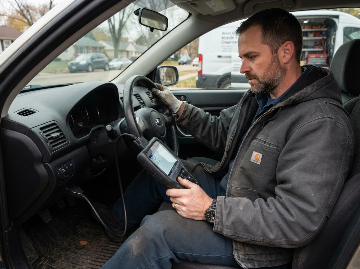 Mobile vehicle diagnostics in Jenison Michigan.