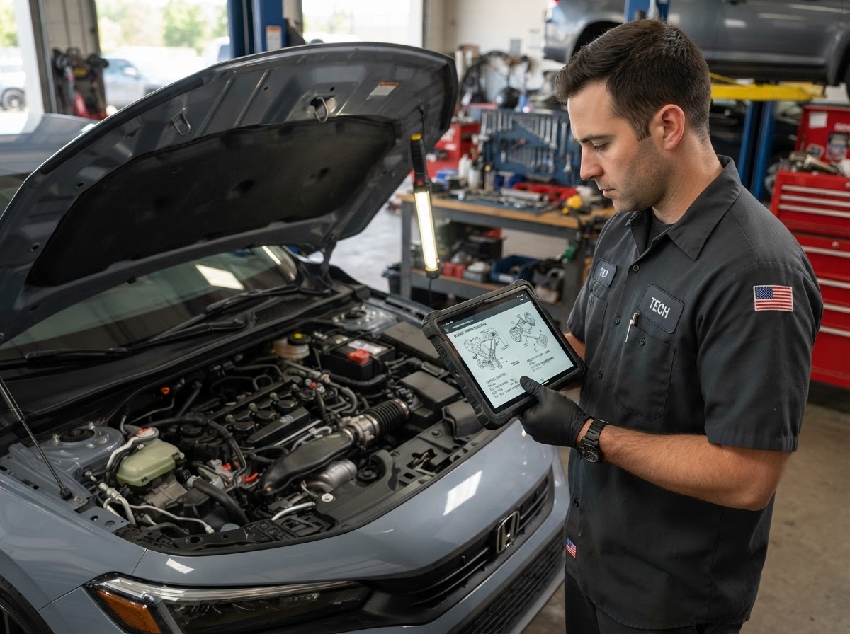 Vehicle maintenance schedule review for a mobile tune-up in Walker.