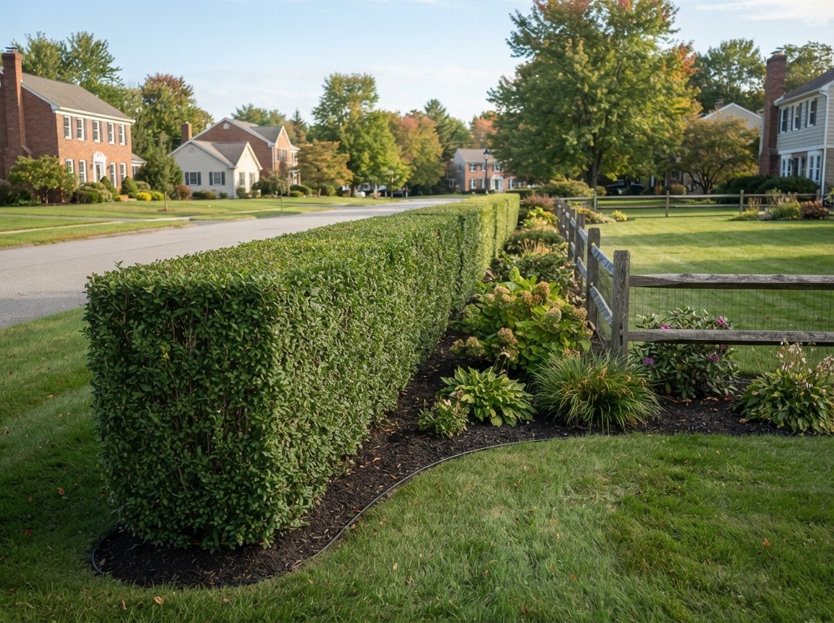Residential hedge and border shrub trimming