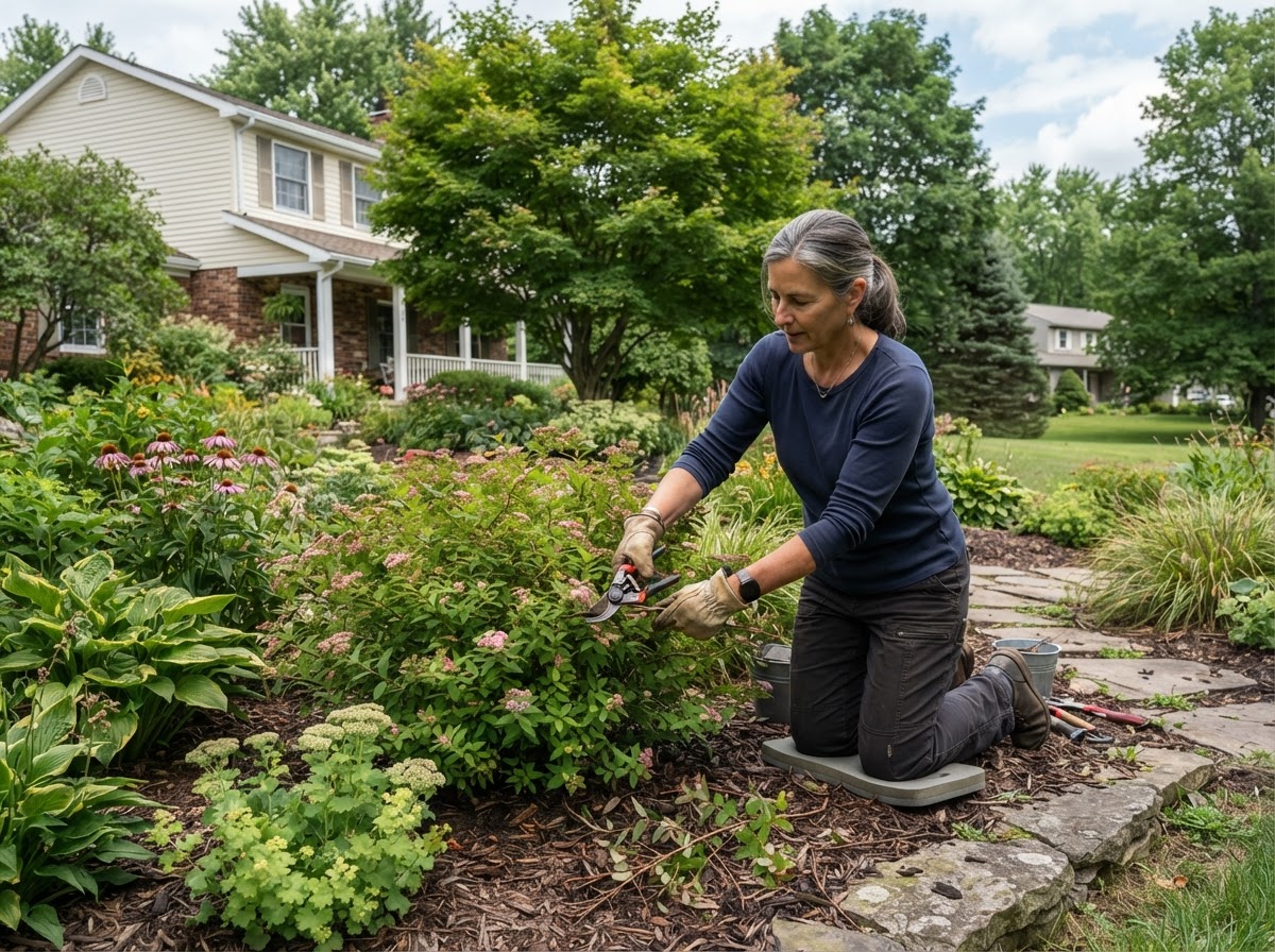 Shrub pruning and landscape plant care