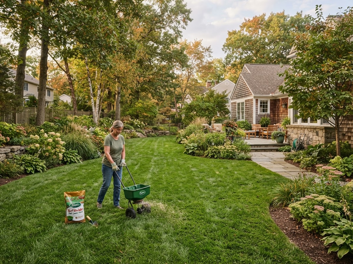 Residential lawn nutrition and seasonal turf maintenance