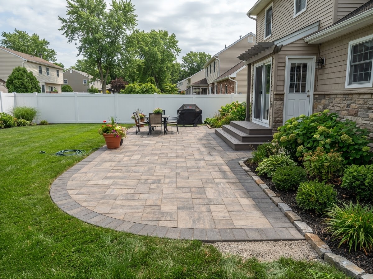 Paver patio installation in Cicero, New York