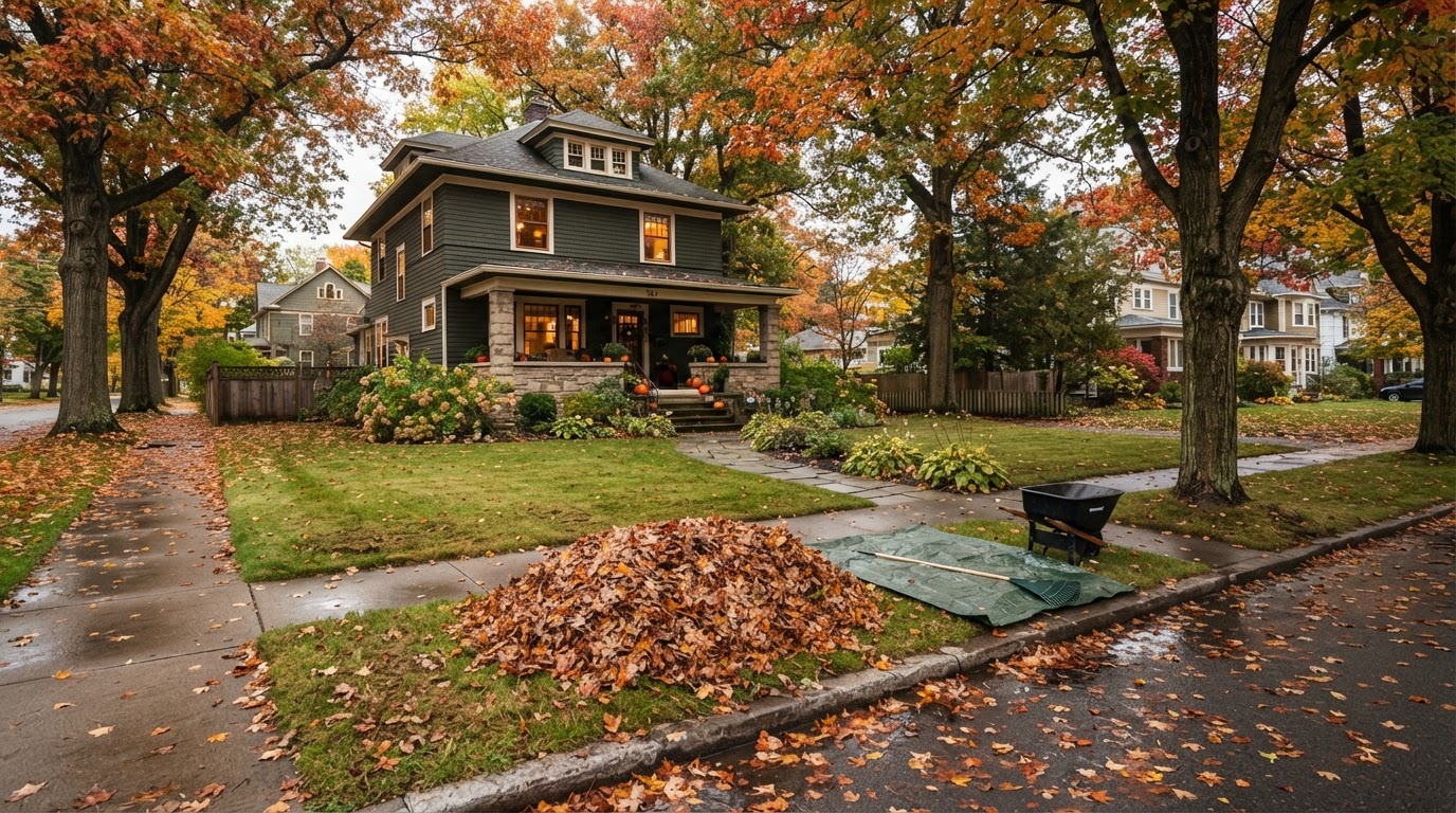 Residential lawn care at a Syracuse property