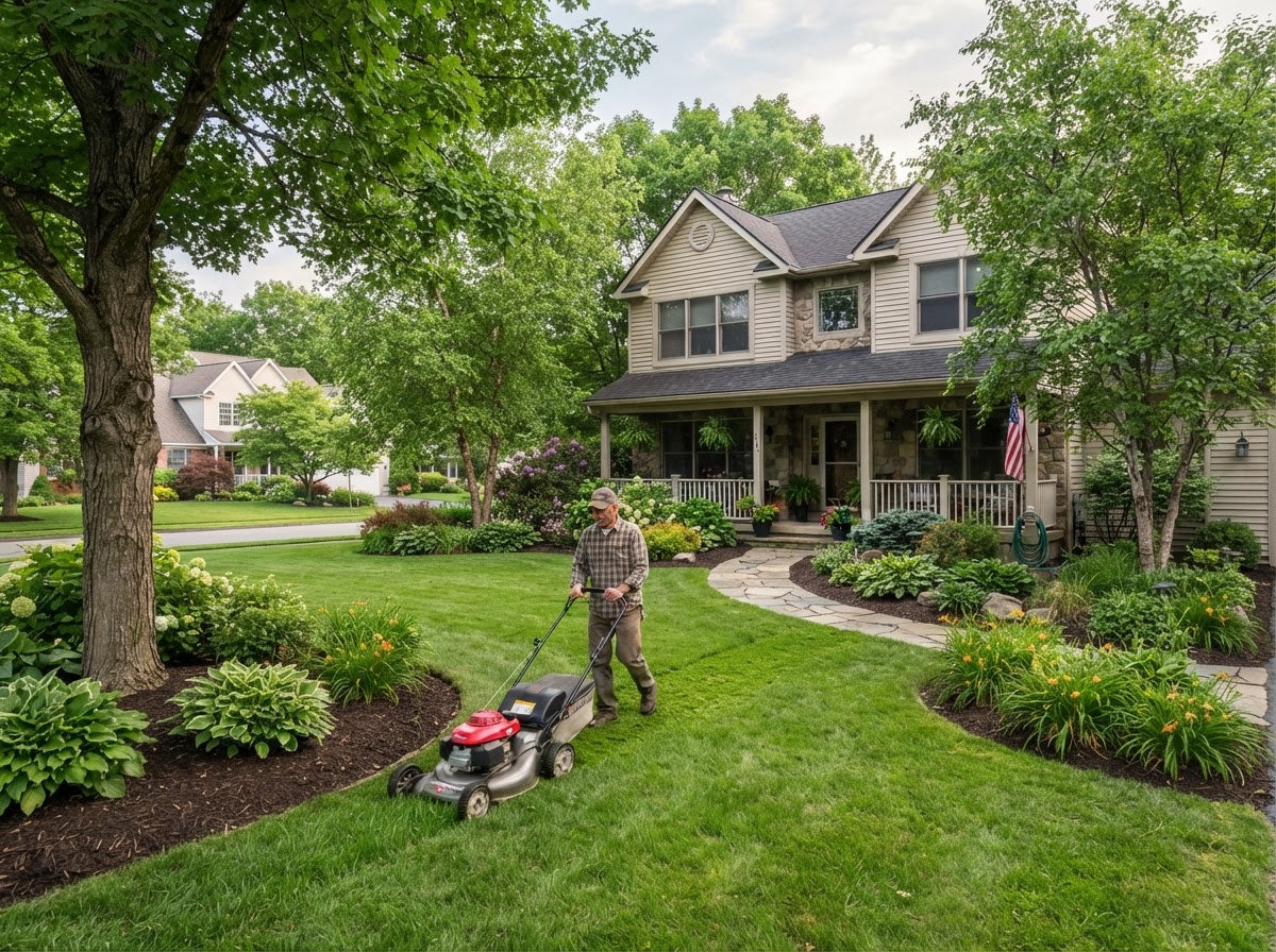 Residential lawn and landscape maintenance in Central New York