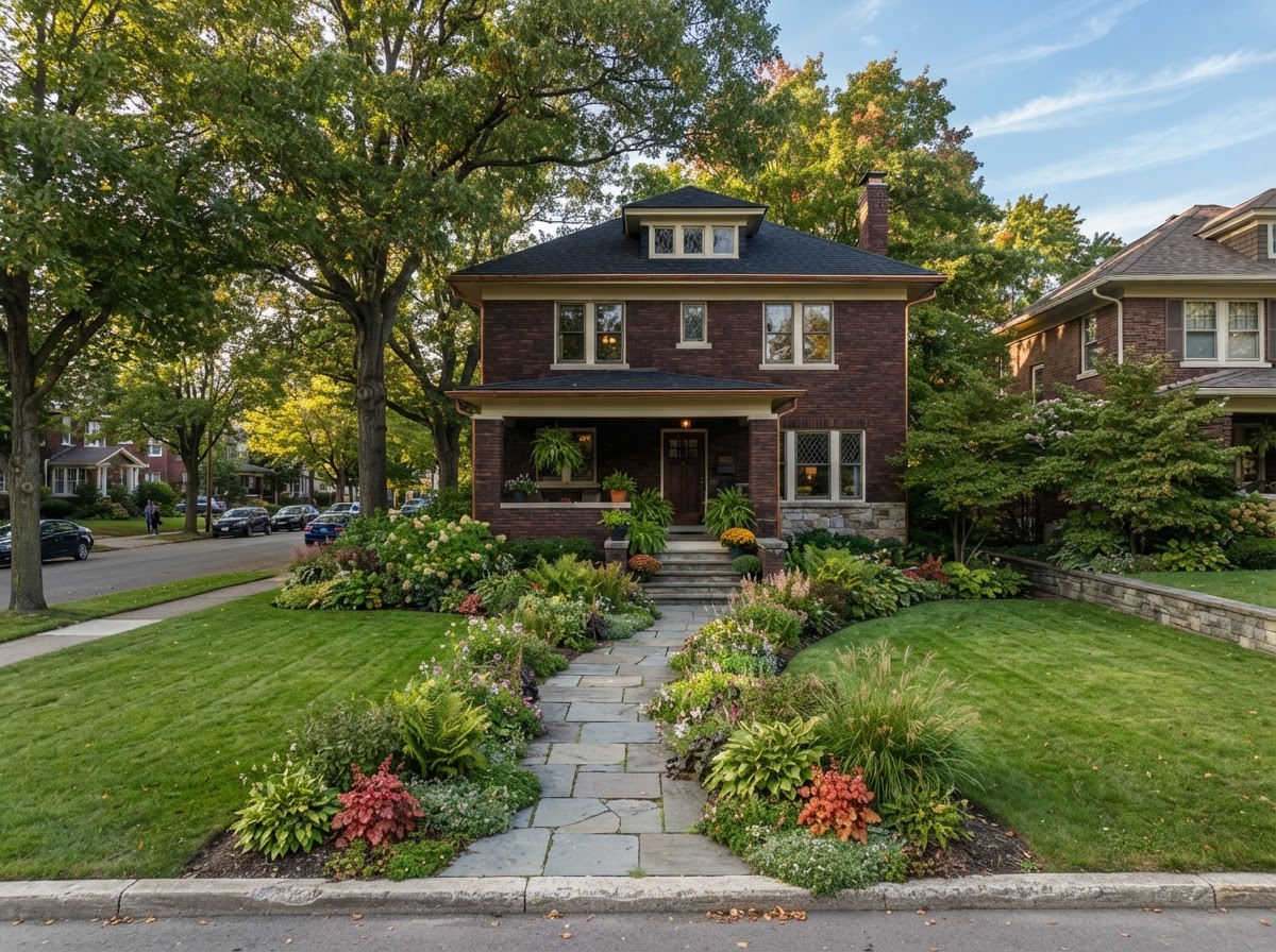 Landscape design for a residential property in Syracuse, New York
