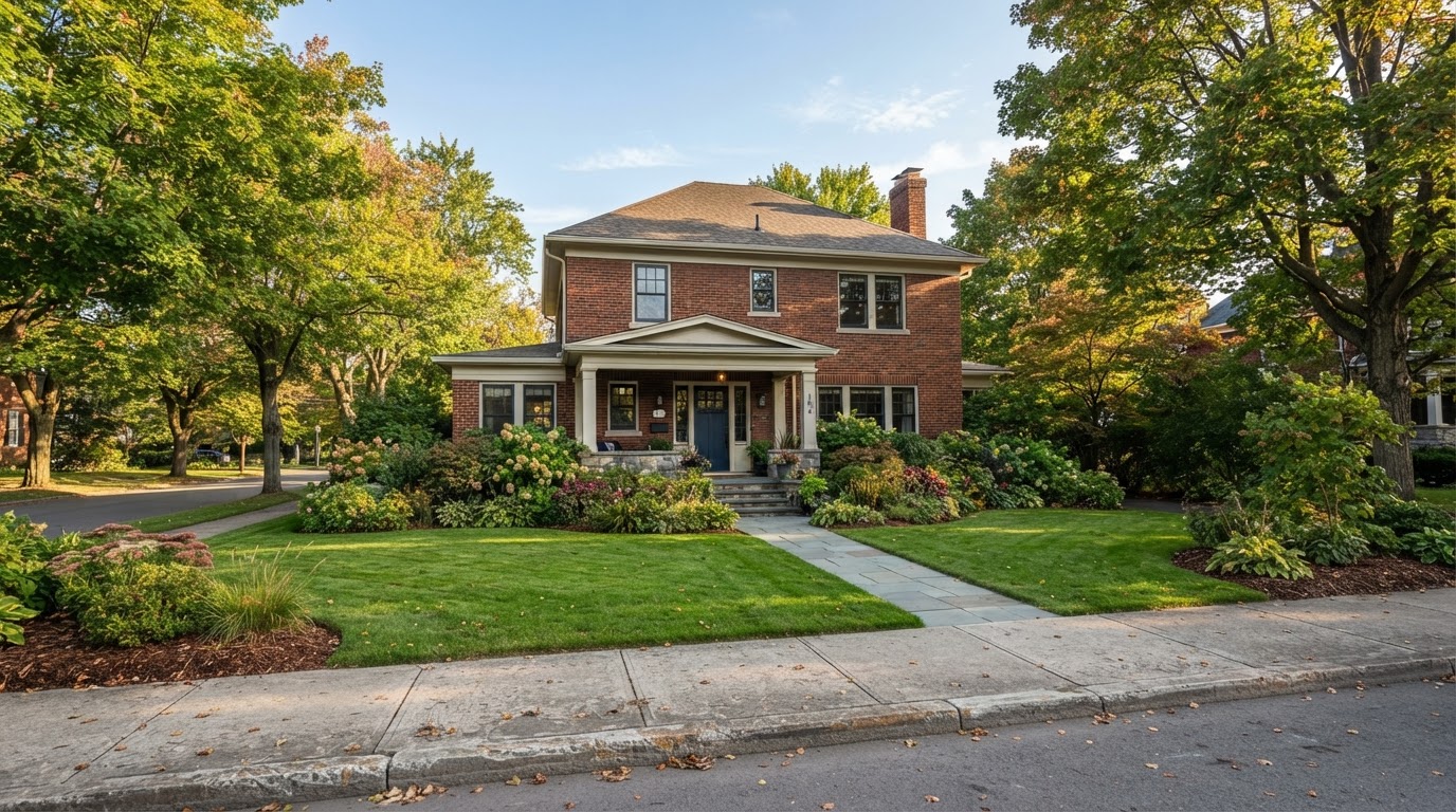 Residential landscaping at a Syracuse-area property