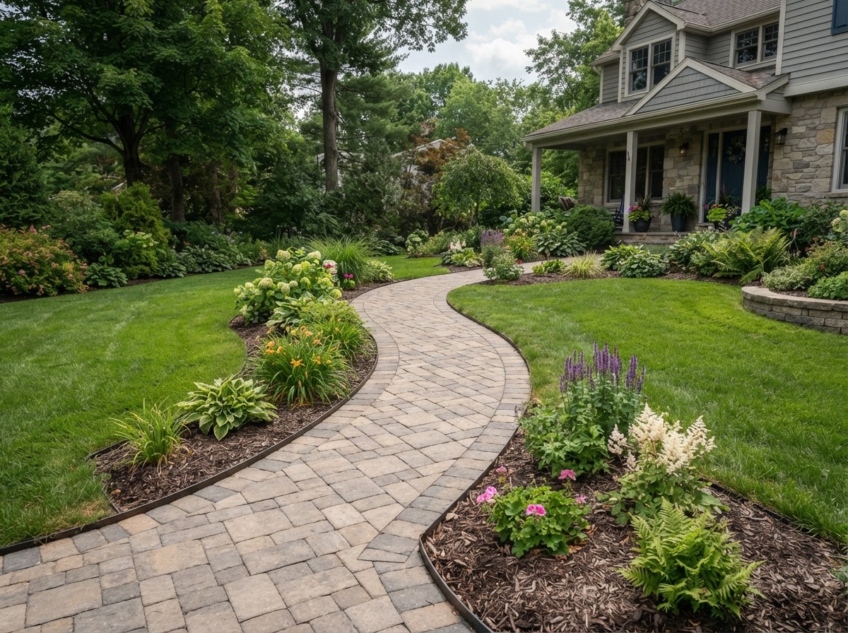 Residential walkway installation in Salina, New York