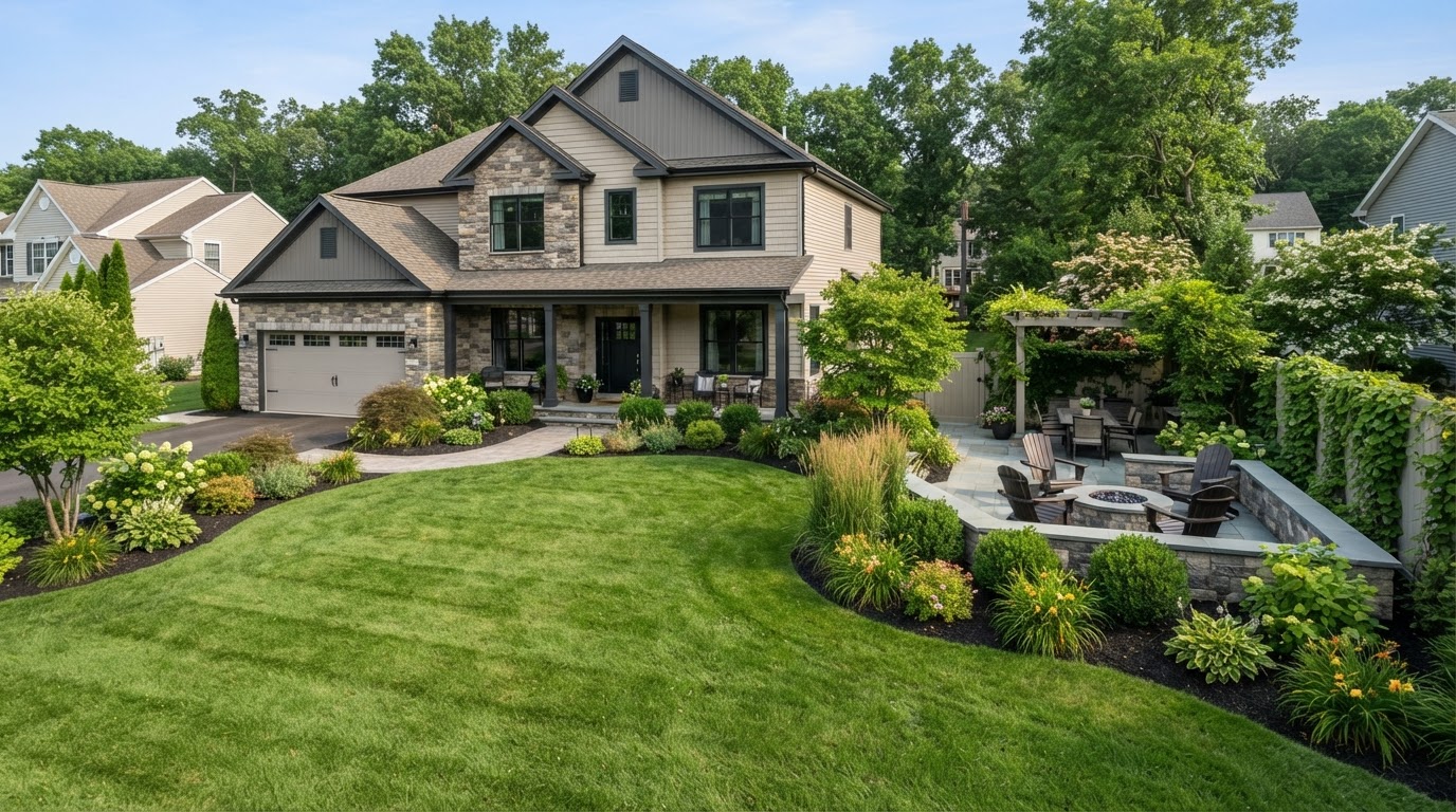 Residential landscaping in Clay, New York
