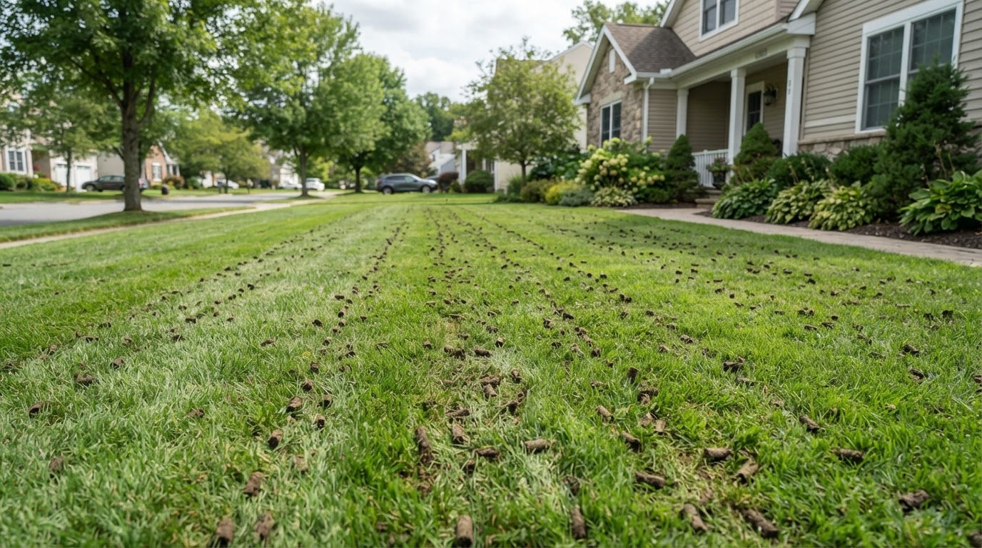Residential lawn care and turf renovation in Clay