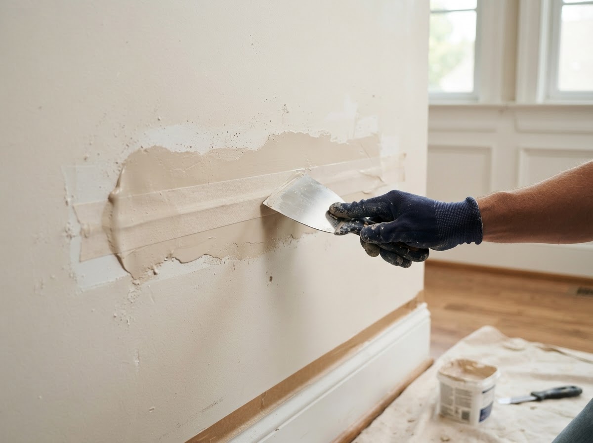 Drywall repair in an established Lorain Ohio home