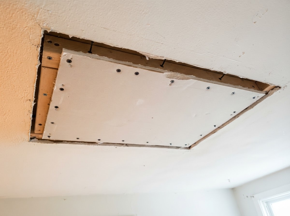 Ceiling substrate repair after popcorn texture removal