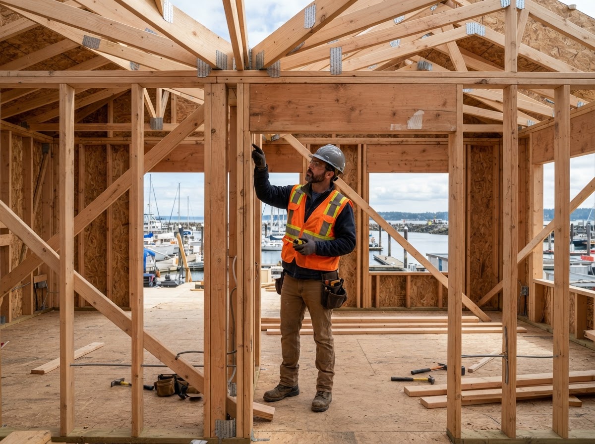 Marina building envelope evaluated before spray foam insulation