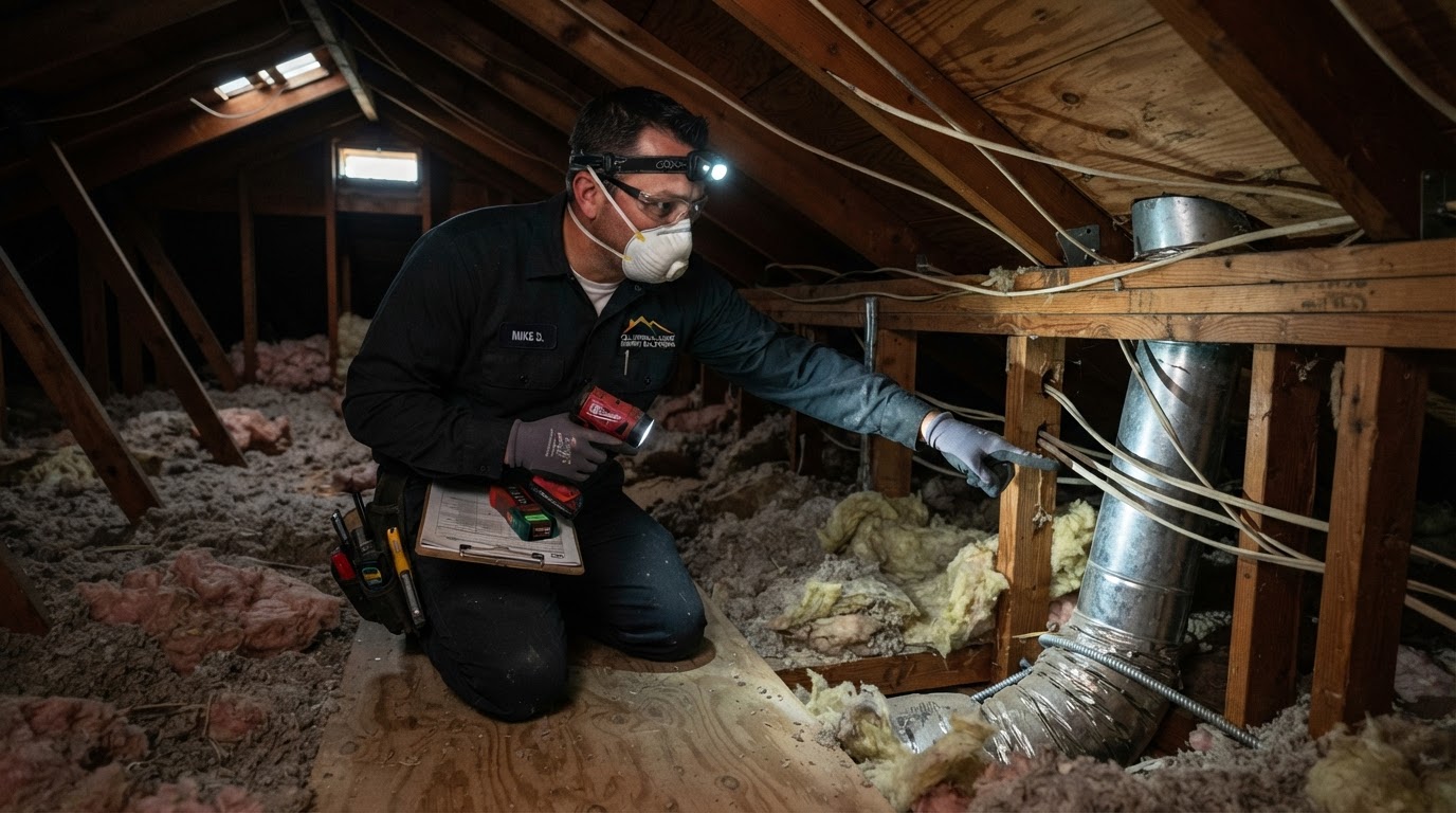 Professional air sealing assessment in a Watsonville building