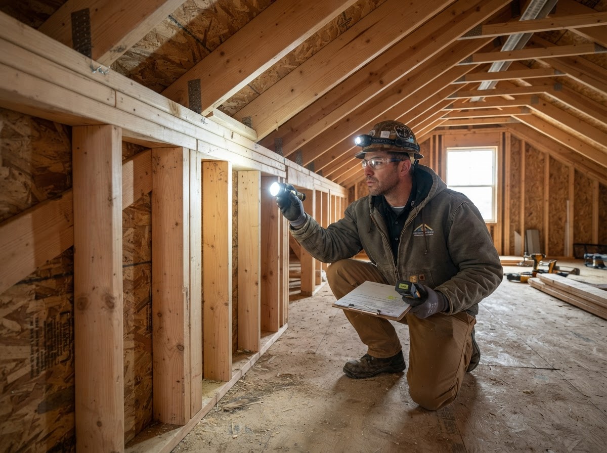Residential building envelope assessed before spray foam insulation in Salinas