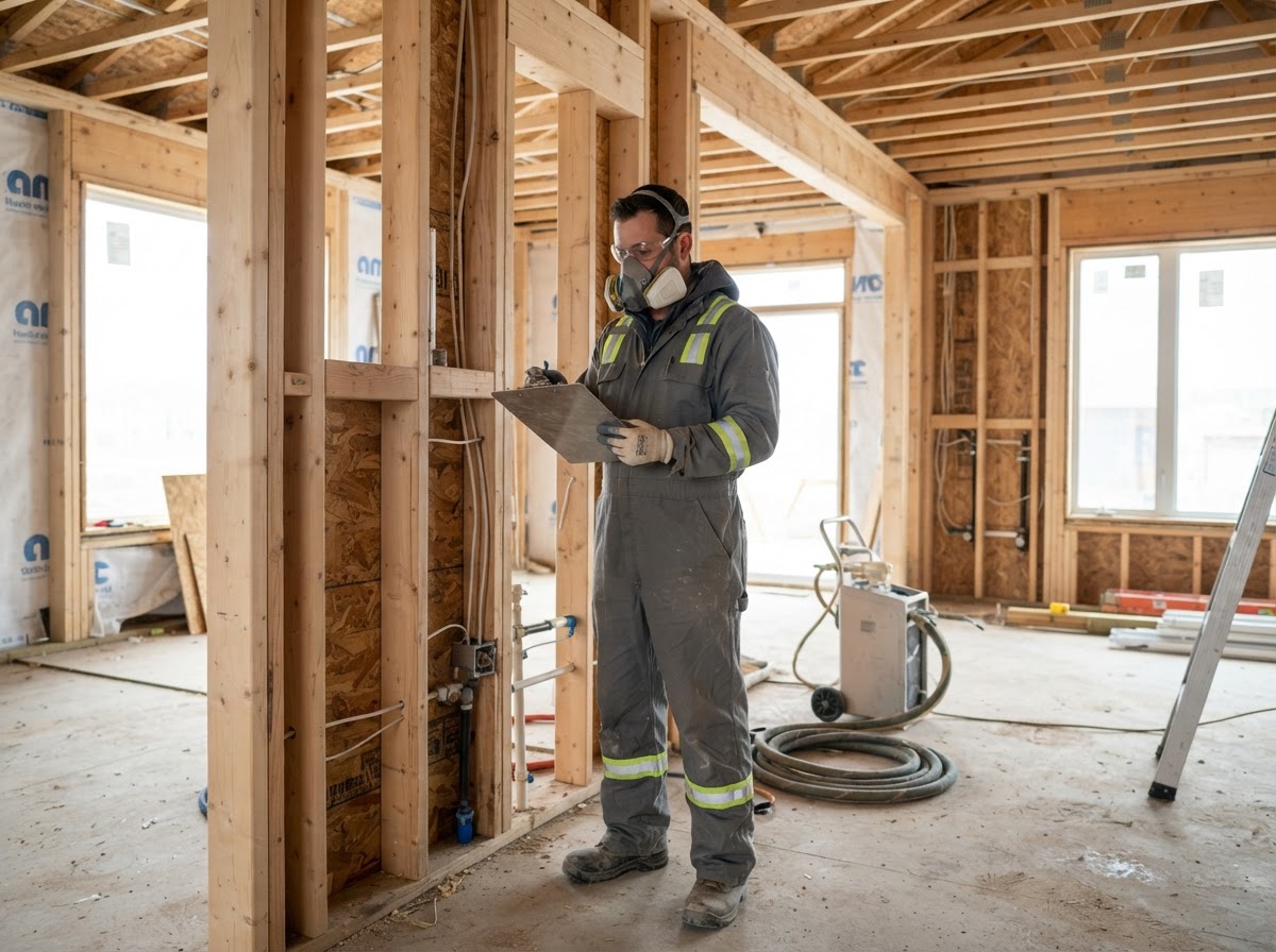 Professional assessment before Scotts Valley insulation work