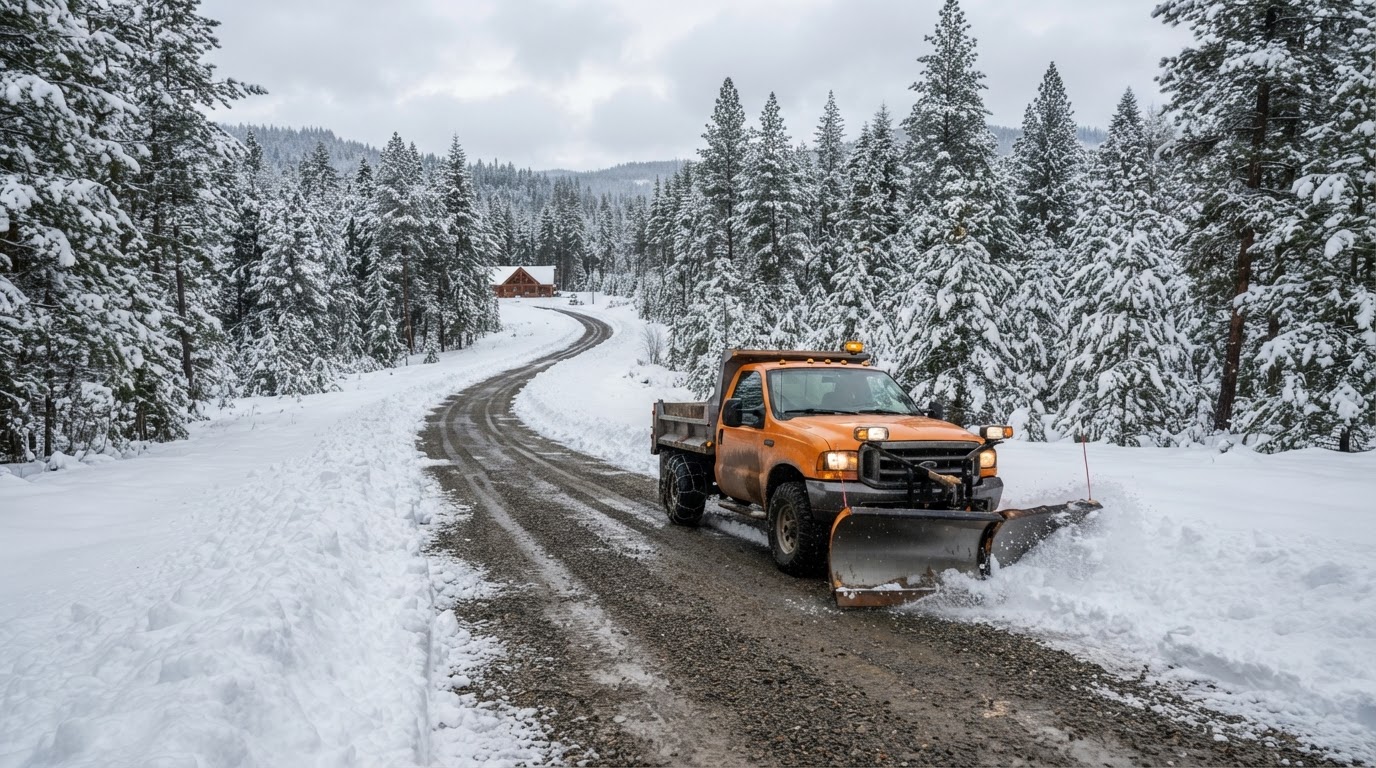 Driveway snow removal in Rathdrum Idaho