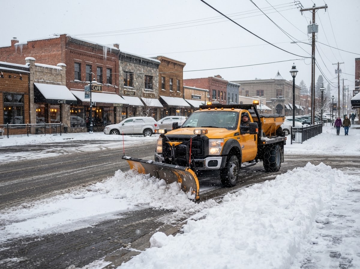 Commercial parking lot snow removal in Coeur d'Alene Idaho