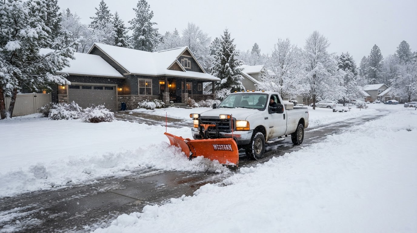 Winter property conditions in Hayden Idaho