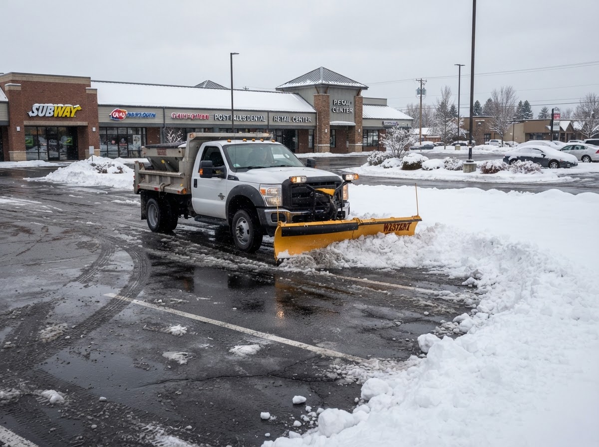 Private road snow plowing near Post Falls Idaho