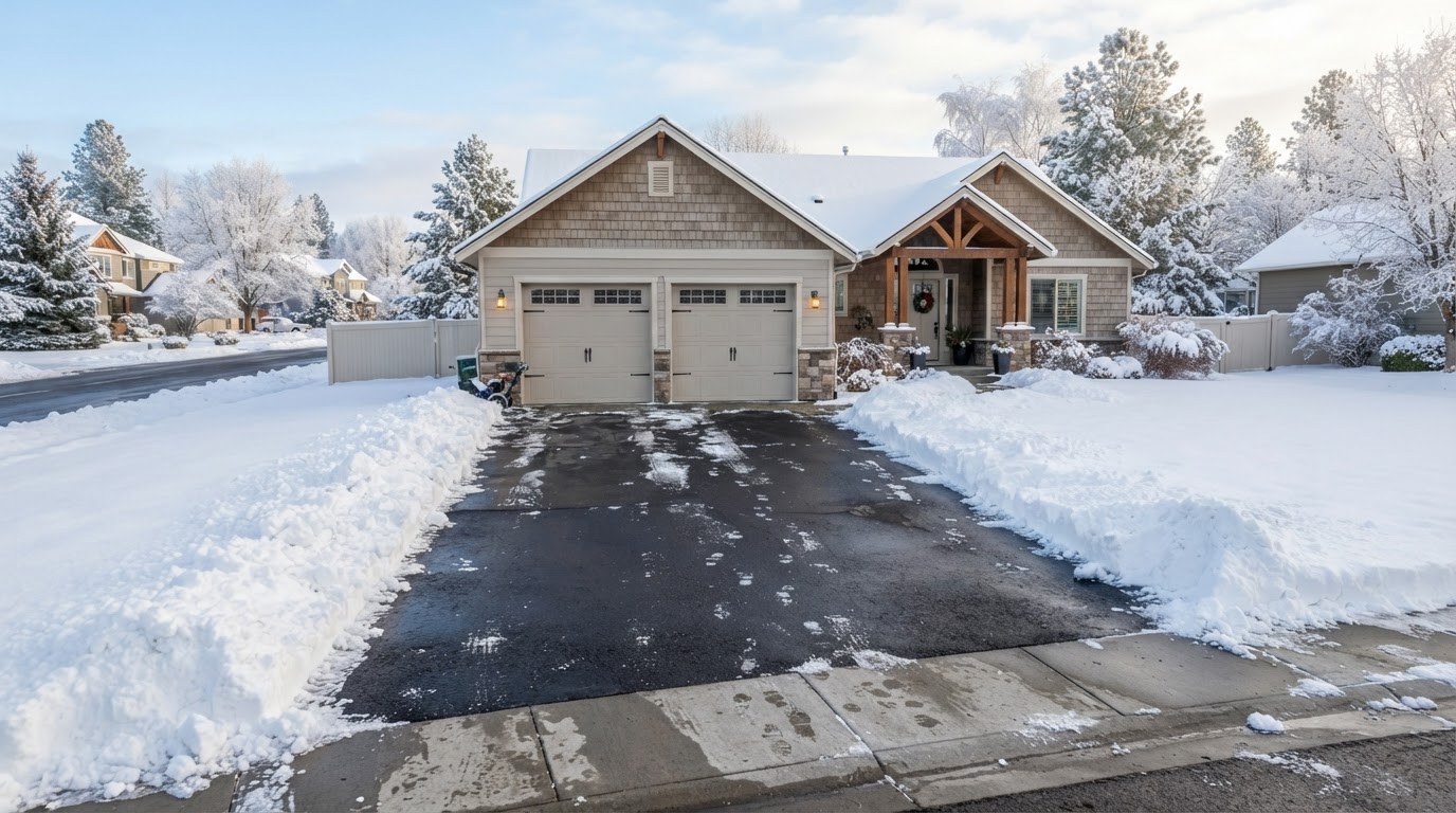 Driveway snow removal in Post Falls Idaho