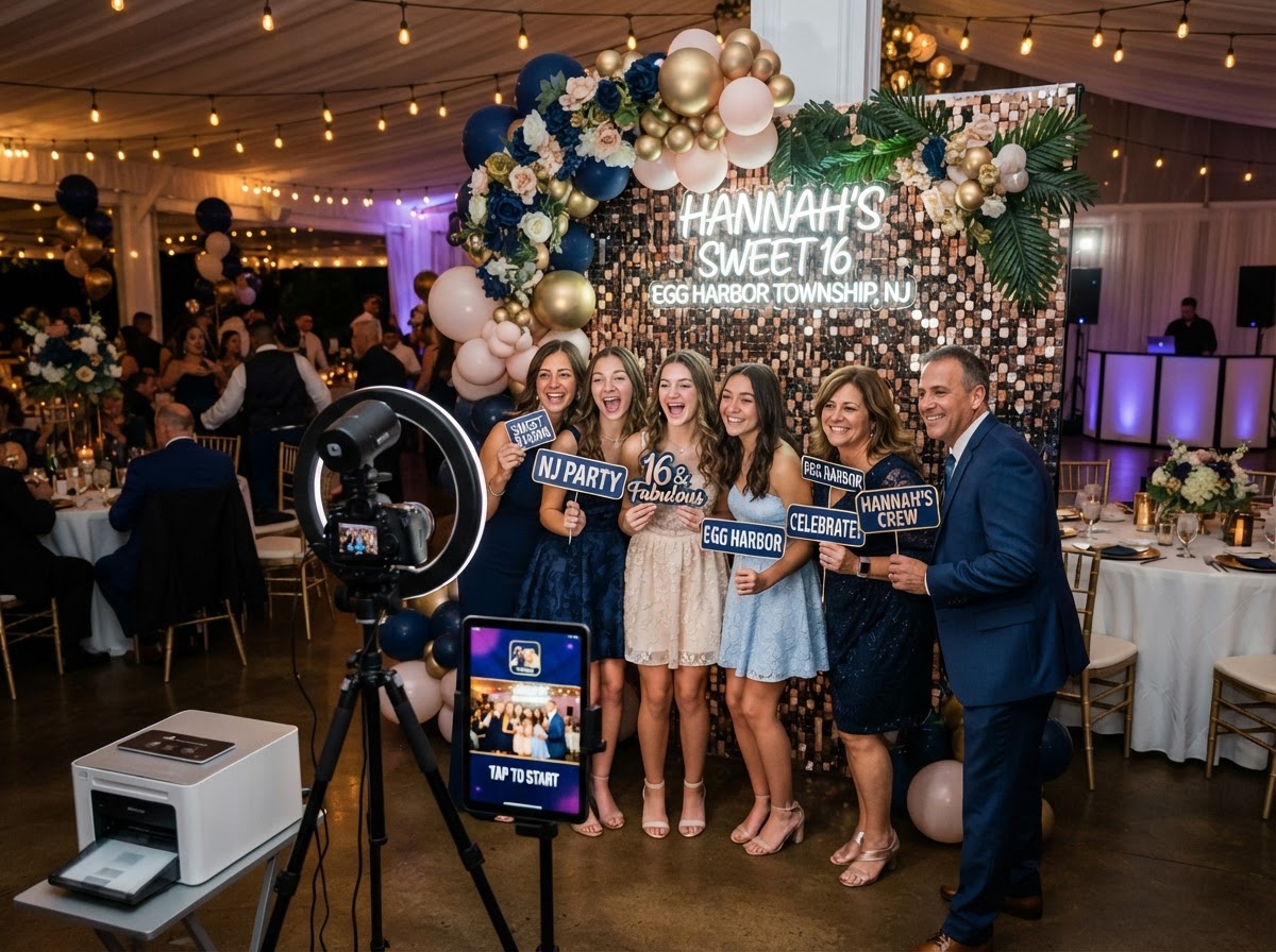 Sweet 16 photo booth rental in Egg Harbor Township NJ.