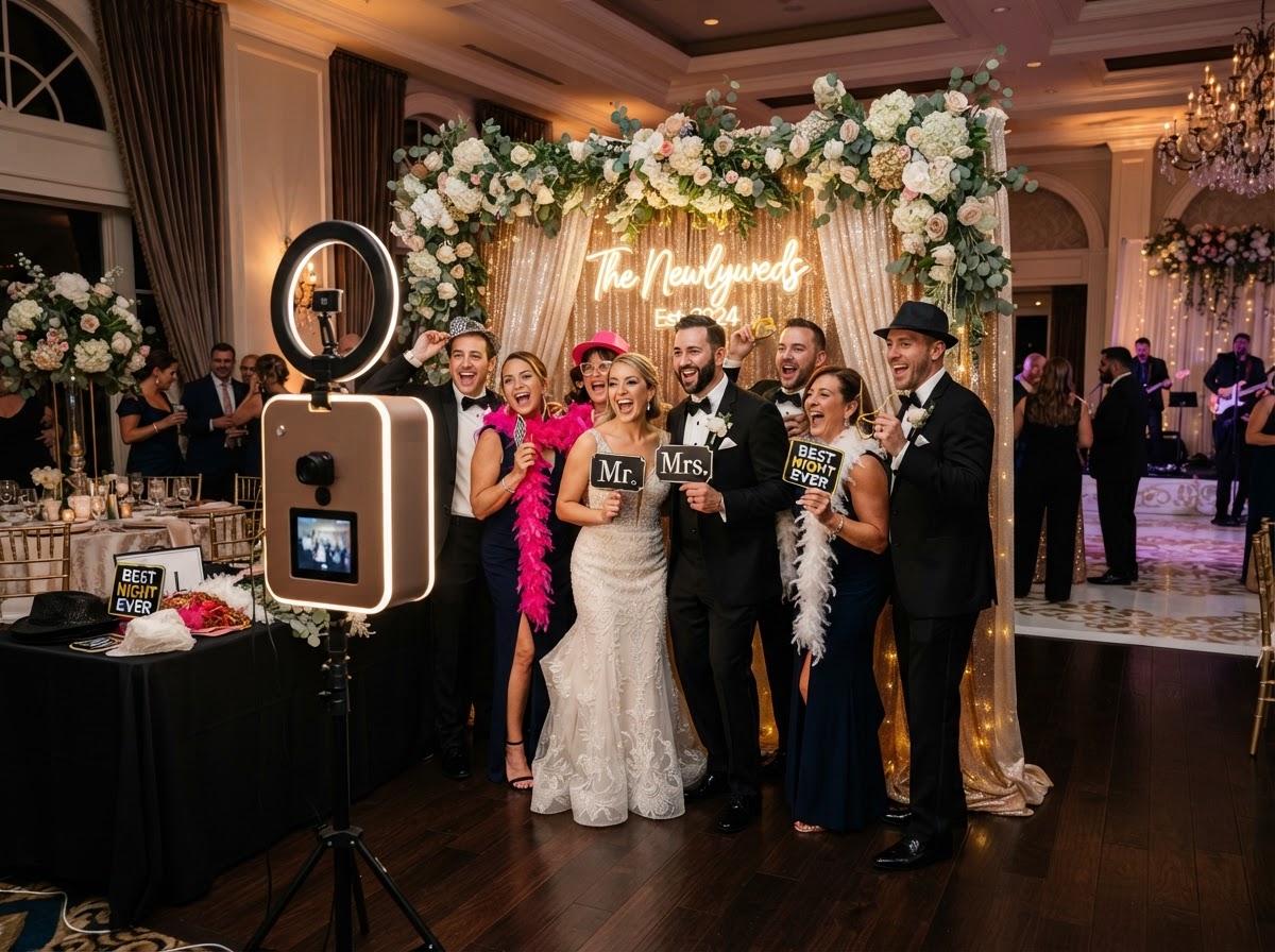 Wedding photo booth rental in Brigantine NJ.