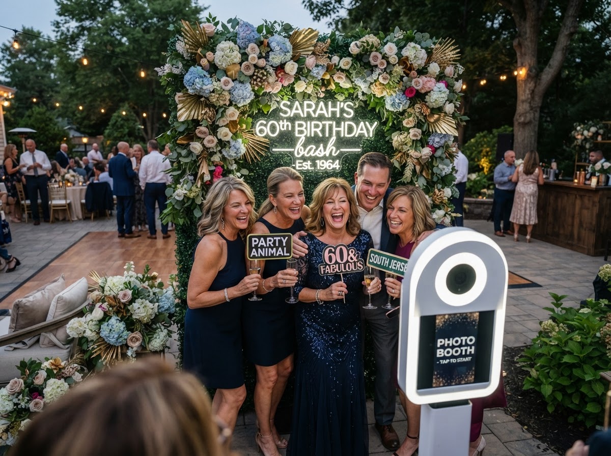 Photo booth rental for an inland South Jersey event.
