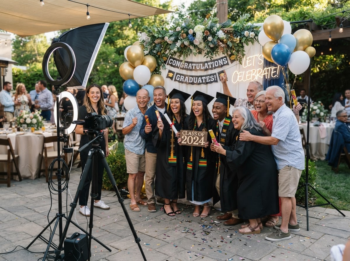 Graduation photo booth rental in Egg Harbor Township NJ.