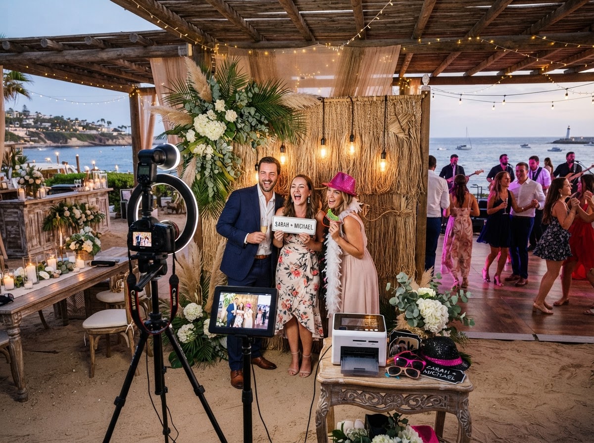 Wedding photo booth rental at an Ocean City NJ reception.