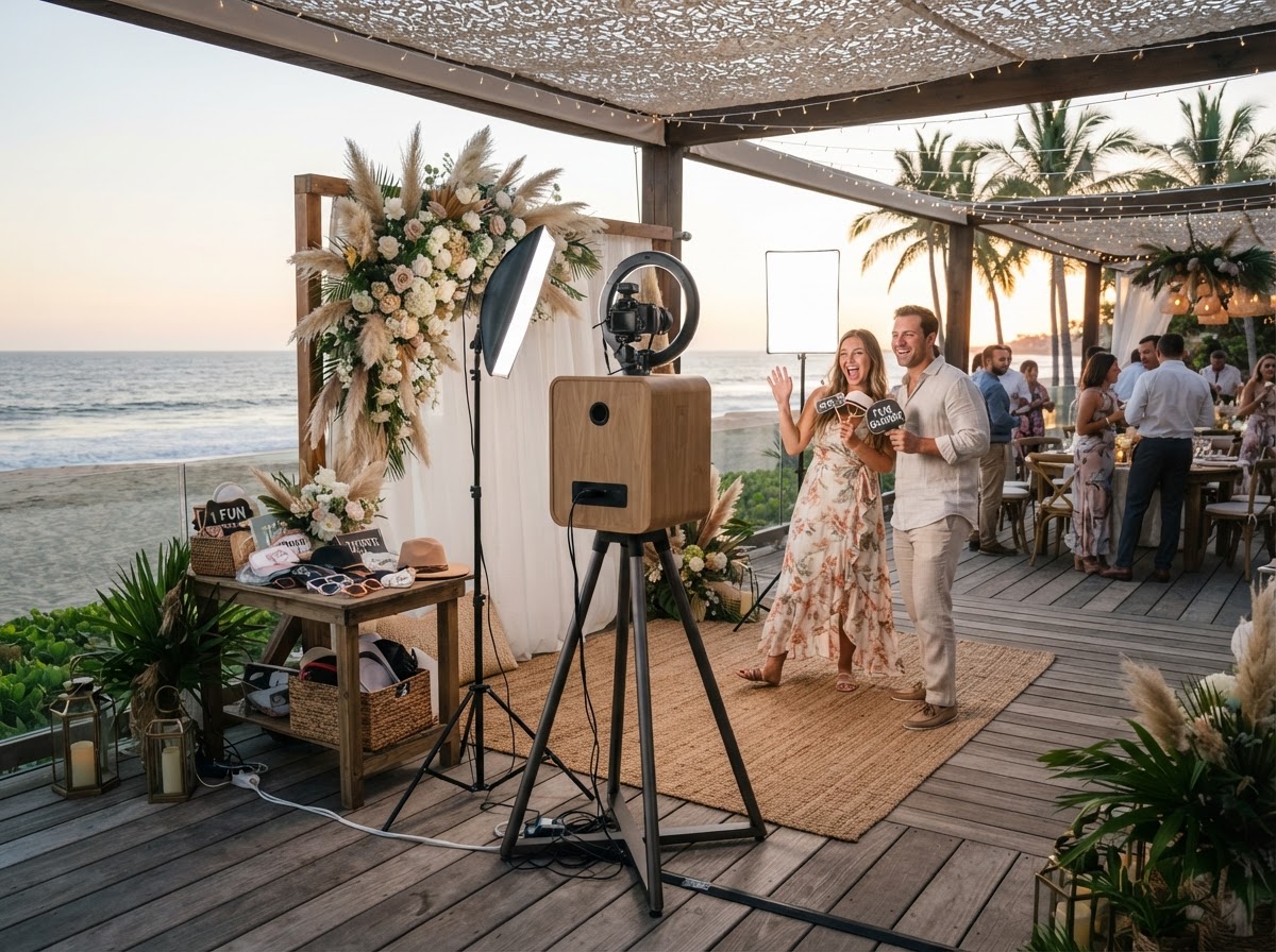 Open-air photo booth rental in Ocean City NJ.