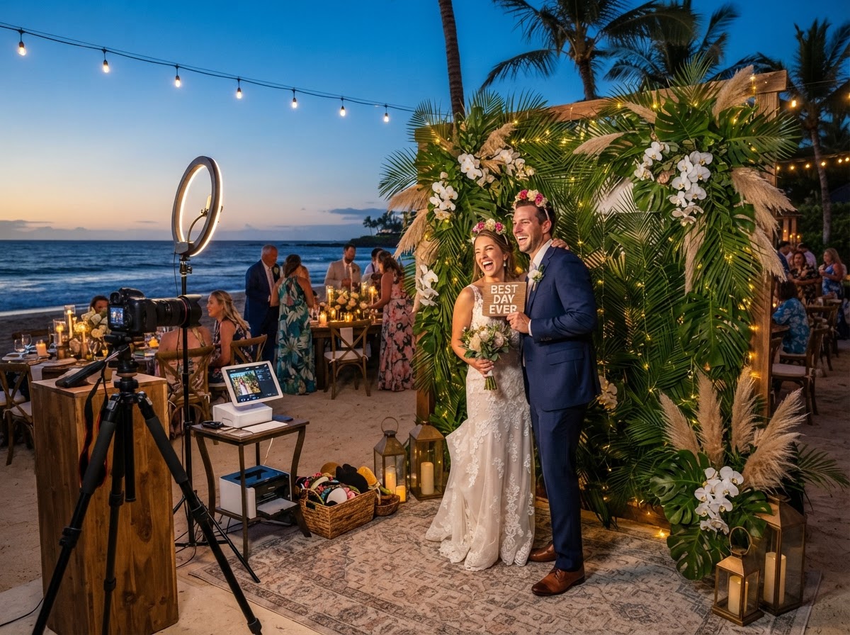 Wedding photo booth rental in Brigantine NJ.