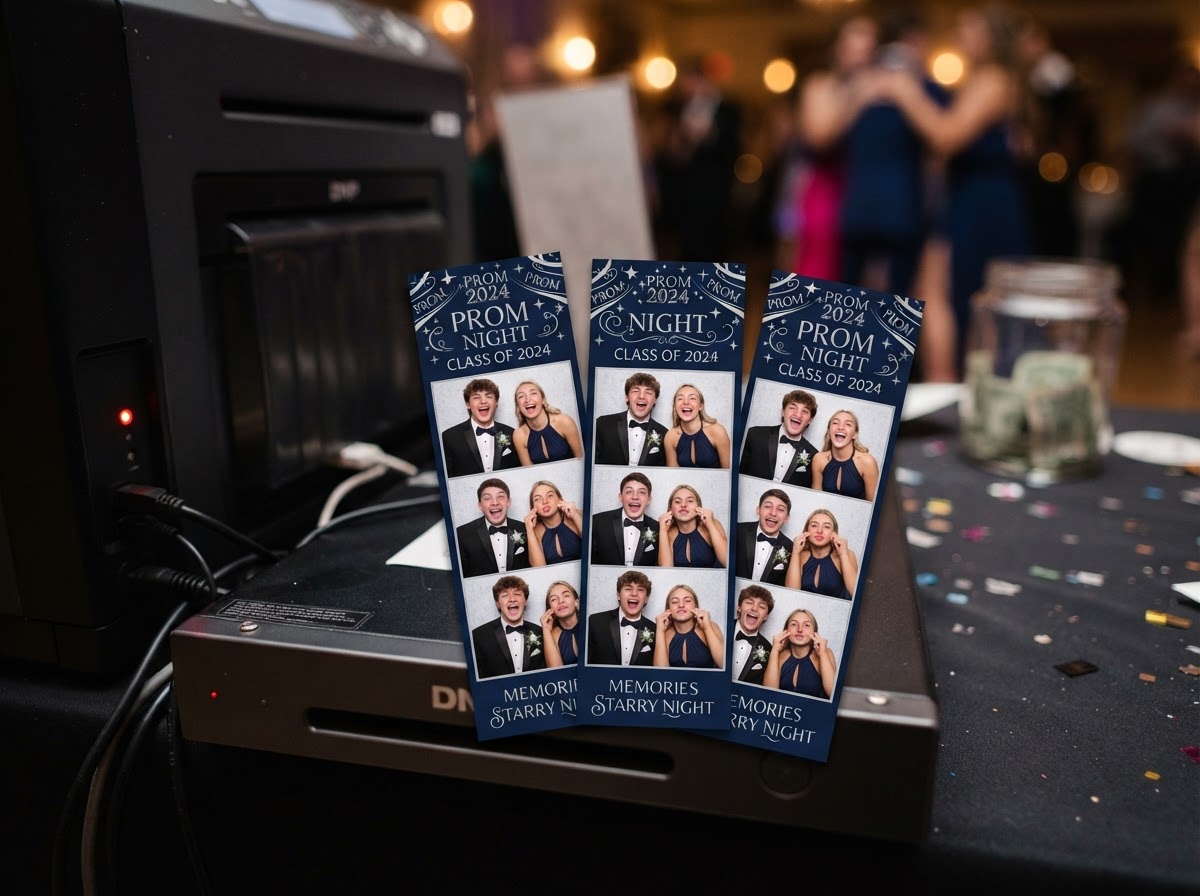 Custom prom photo booth print template.