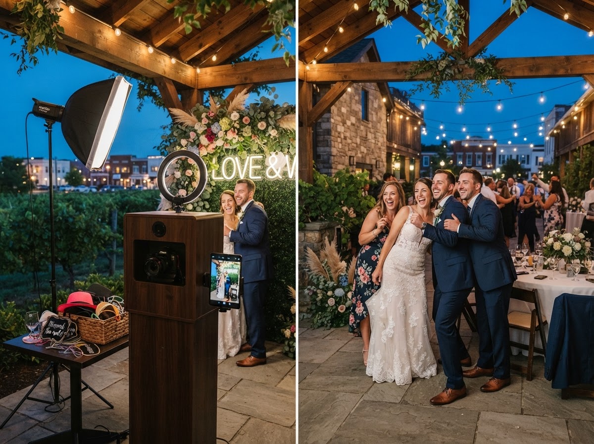 Wedding photo booth rental in Hammonton NJ.