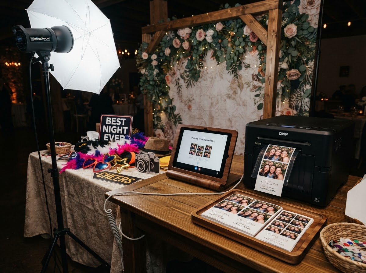 Photo booth print and digital photo options for an Ocean City event.