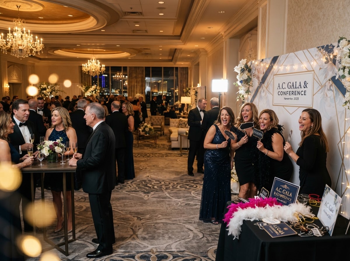 Photo booth rental at an Atlantic City NJ event.
