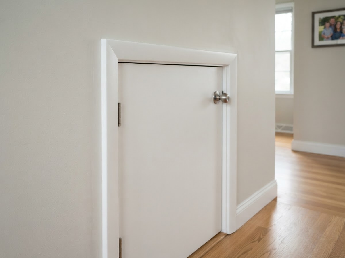 Finished door jamb and casing repair with clean reveals in a postwar suburban home interior