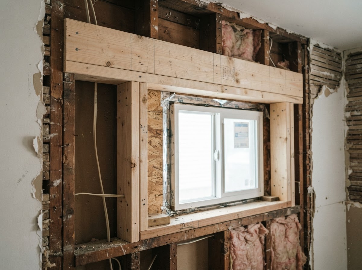 Joist and floor-framing carpentry repair context with replacement members in Hazelwood