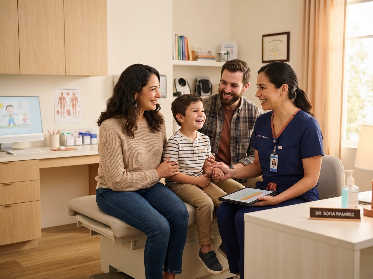 Médico y paciente en consulta cercana y profesional en Vitalia
