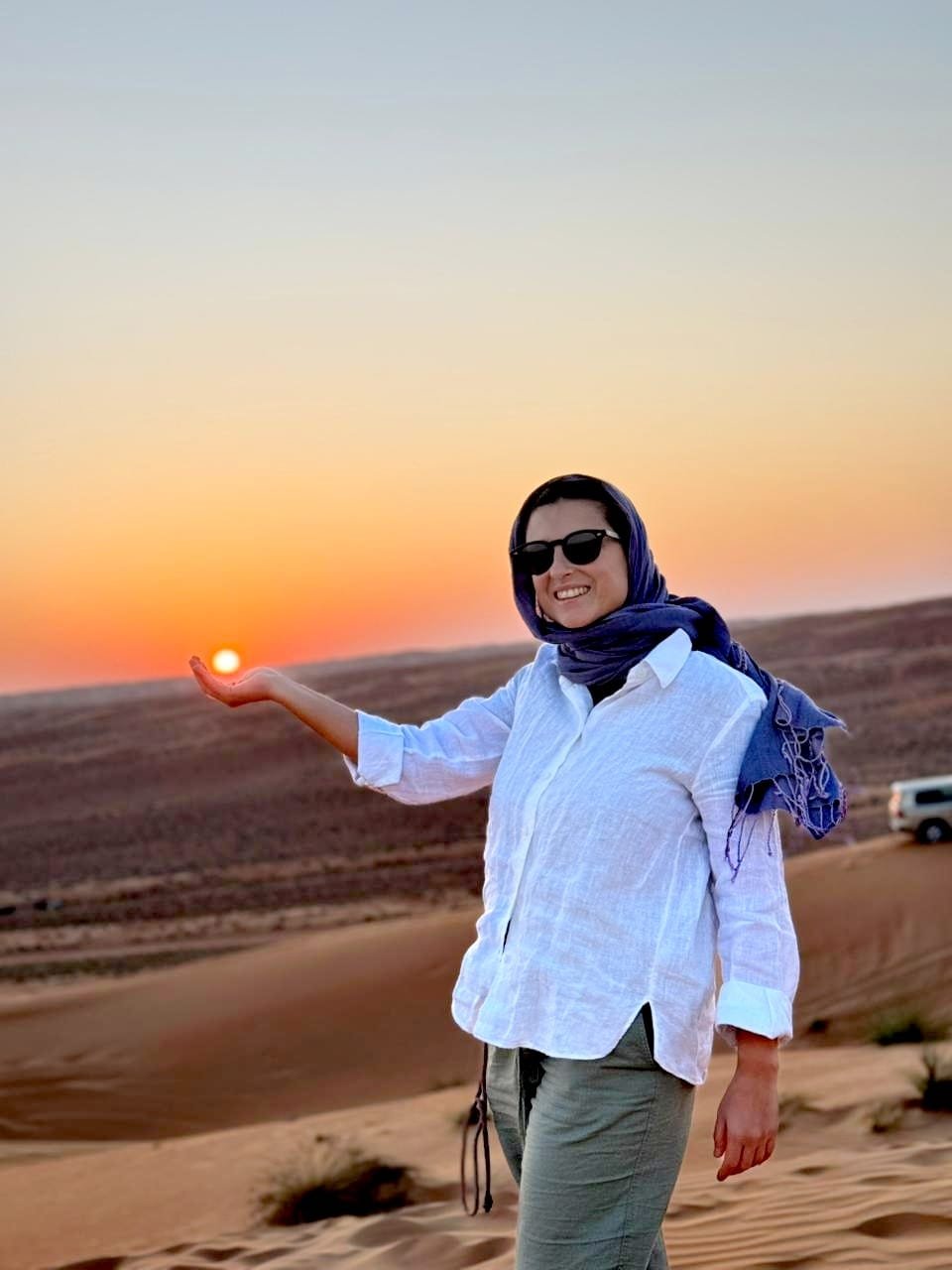 Camel ride excursion through the high Wahiba Sands dunes