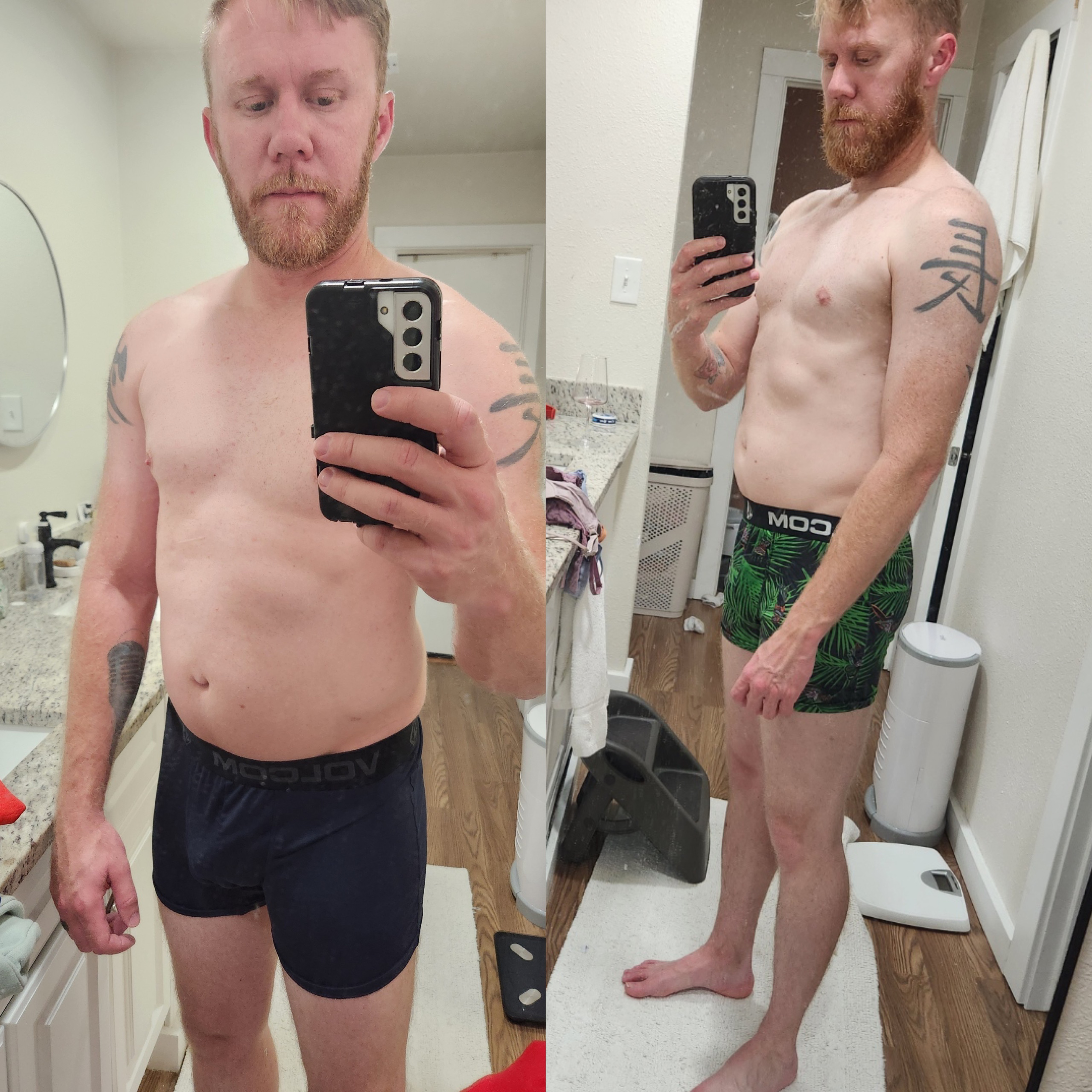 Taylor Morris before and after transformation with the PlateUp Method