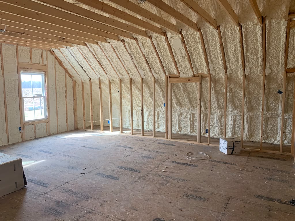 Full room spray foam envelope installation by Coastal Synergy in Rincon GA