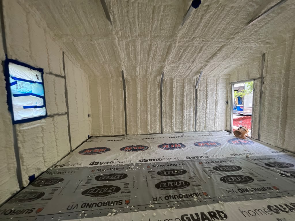 Full metal building spray foam installation by Coastal Synergy in Guyton GA